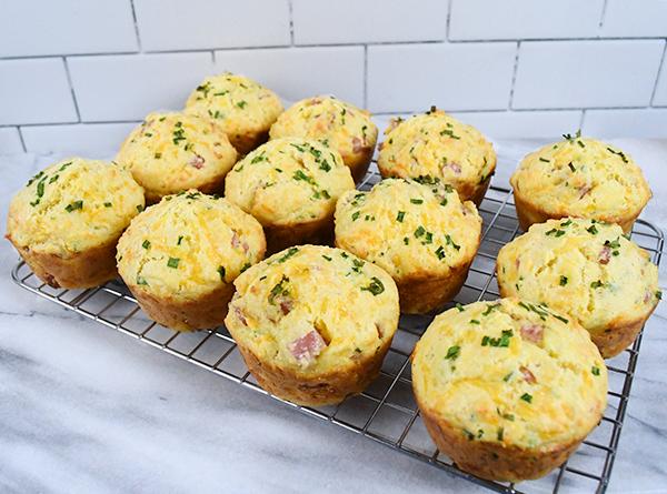 Savory Ham & Cheddar Muffins - Step 6